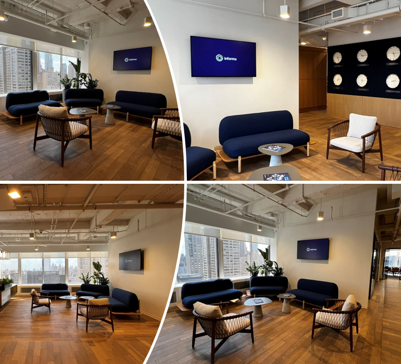 Microsoft Teams Rooms Informa HQ meeting room refresh reception